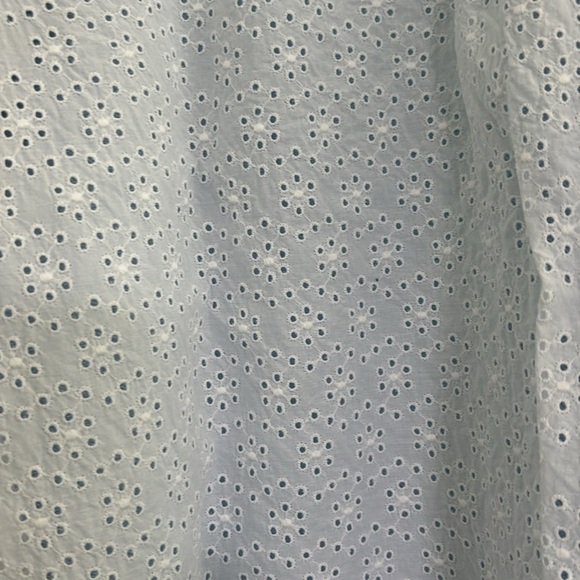 ME + EM Cotton Embroidered Eyelet Back Puff Sleeve Tee/Top - Picture 5 of 9